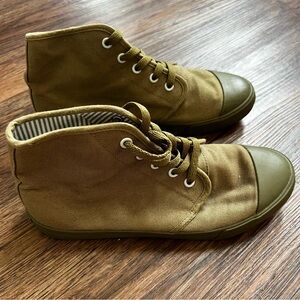 Olive Green High Top Sneakers